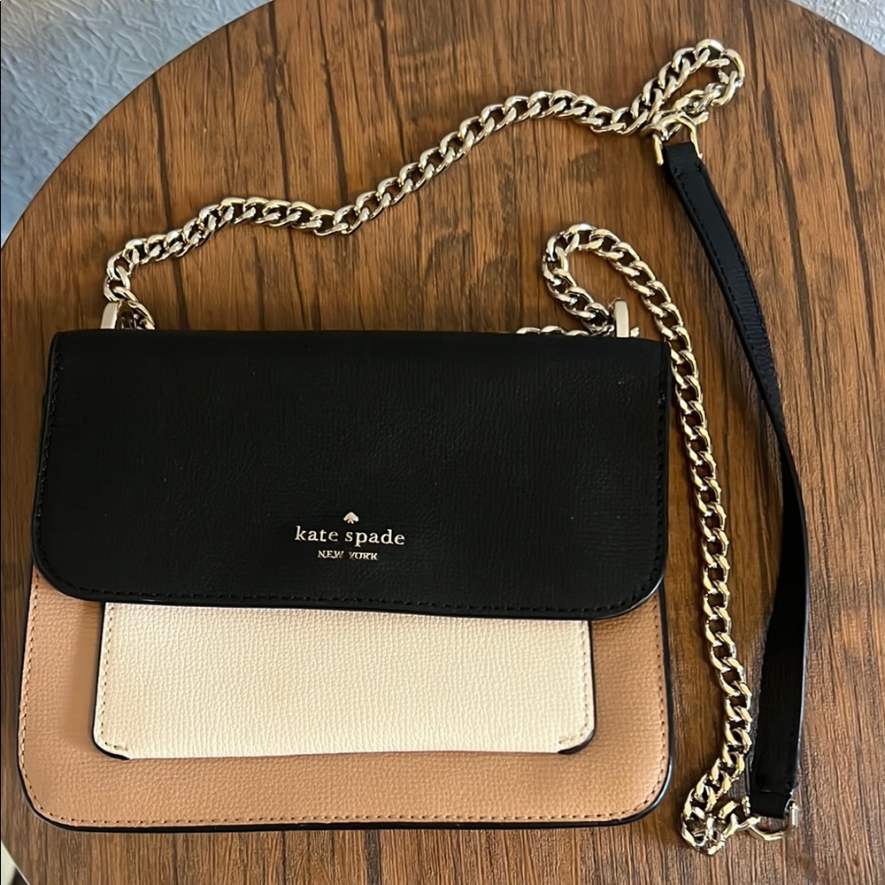 Kate Spade Black and Tan Crossbody Bag